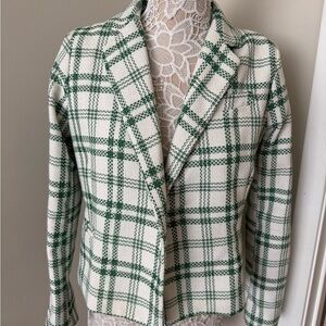 Green Plaid Women's Jacket Rachel Roy size M